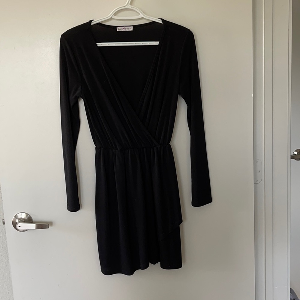 Long sleeve black dress